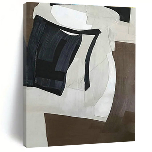 Minimalist Black - White Abstract for Contemporary Art Museum Gift Shop & Urban Micro - Apartment DLZ0879