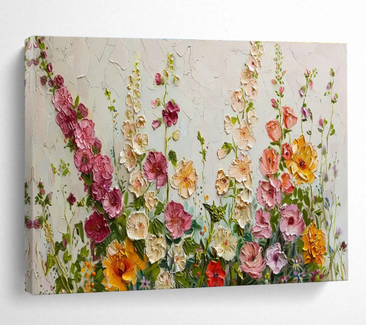 Textured Wildflower Art for Charming Cottage Kitchen DLZ3067