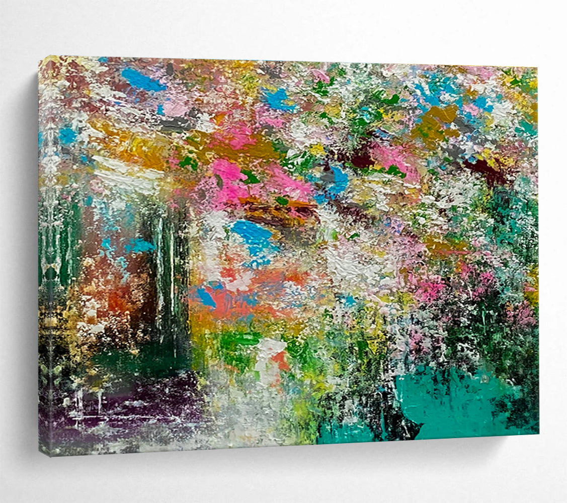 Colorful Floral Abstract Art for Bohemian - Style Garden Café Dining Walls DLZ3303