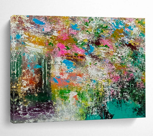 Colorful Floral Abstract Art for Bohemian - Style Garden Café Dining Walls DLZ3303