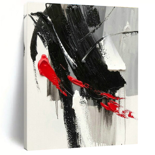 Black - Red - Gray Abstract Art for Rock Music Venue & Edgy Home Office DLZ1669