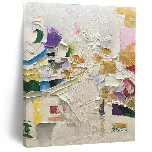 Colorful Thick - Paint Art for Bohemian Café & Creative Studio DLZ1042