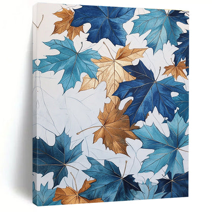 Blue and Gold Maple Leaves for Autumn - Themed Restaurant & Art - Loving Home STSC1154