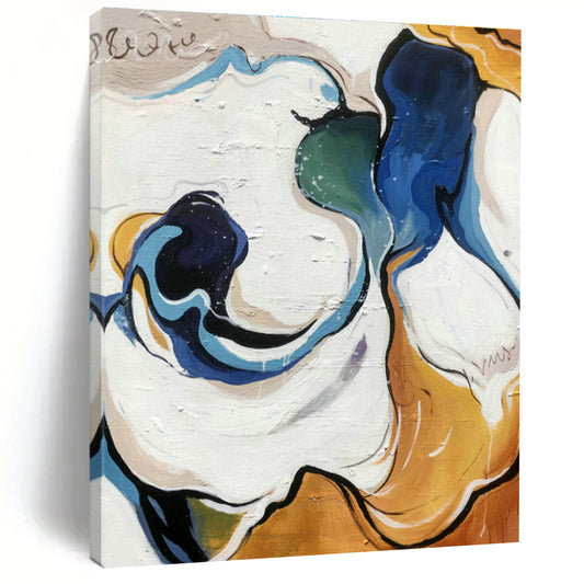 Curved Color Abstract Art for Living Room & Bedroom DLZ0465