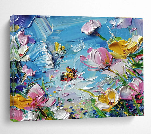 3D Flower and Bee Art for Children’s Playroom Wall Accents DLZ3218