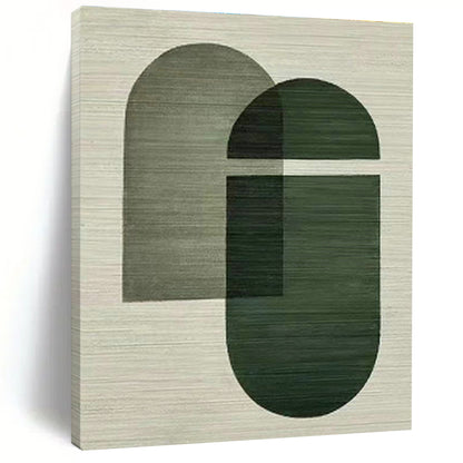 Green Geometric Art for Modern Home Office Breakout Zones DLZ0258