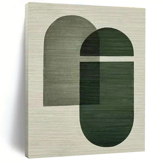 Green Geometric Art for Modern Home Office Breakout Zones DLZ0258