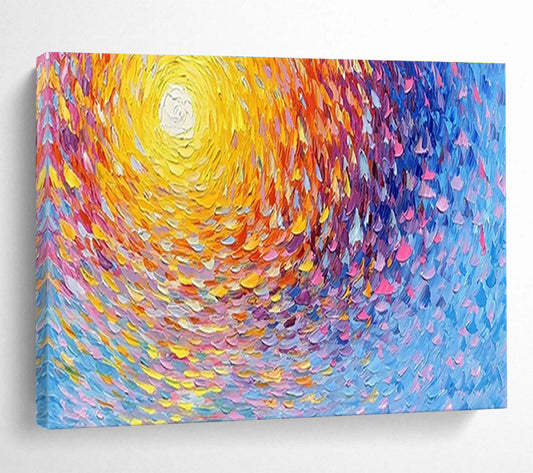 Colorful Swirl Abstract Art for Modern Art Gallery Rotunda Displays DLZ3265