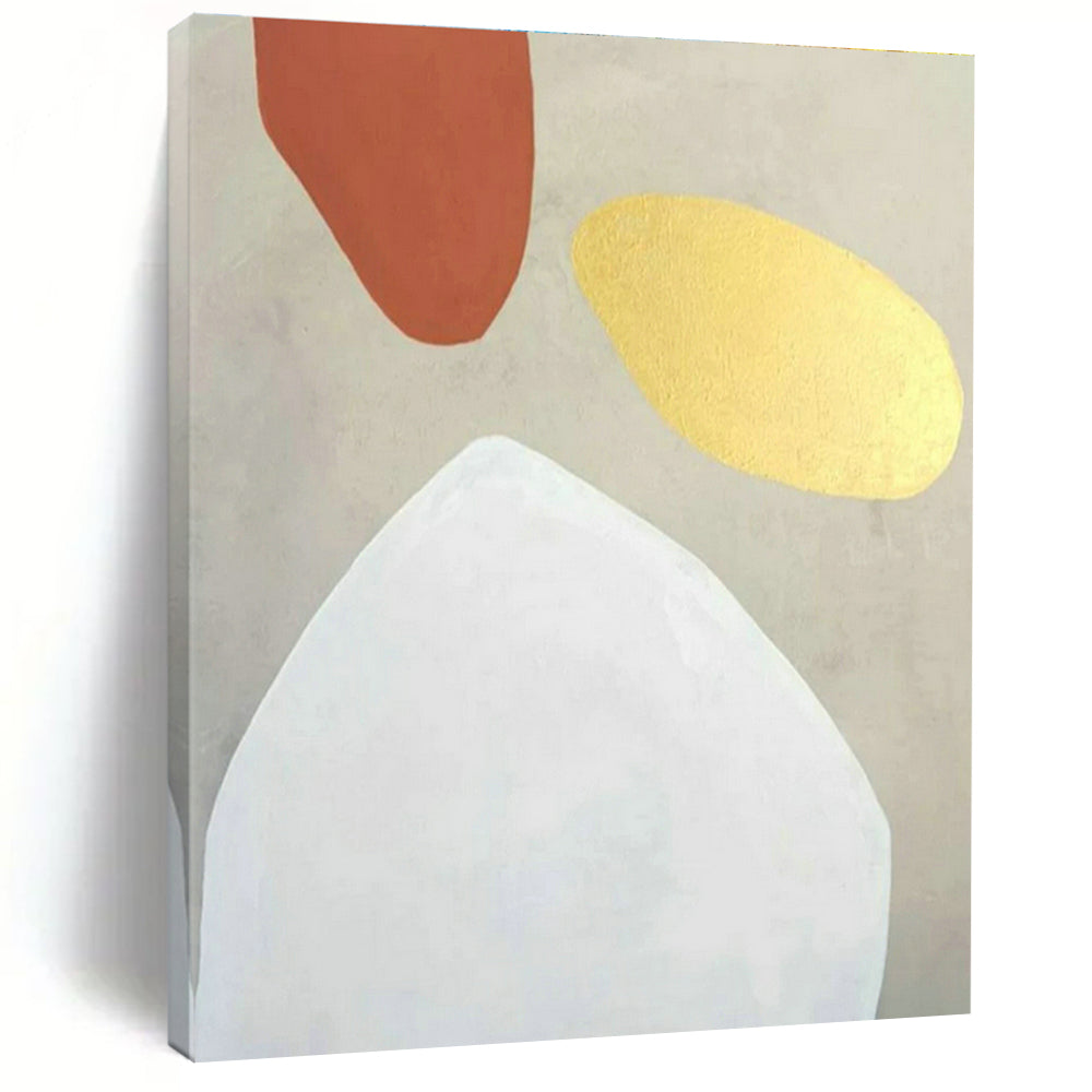 Gray - Gold - Brown Geometric Art for Industrial - Style Loft & Luxury Art Lounge DLZ1893