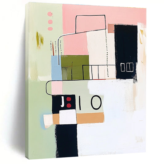 Pastel Geometric Abstraction for Bohemian Café & Creative Studio STSC1072
