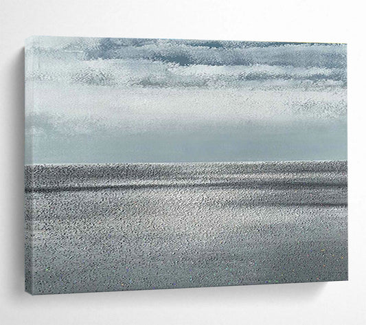 Gray - Toned Sea View Art for Serene Coastal Home Bedrooms DLZ3133