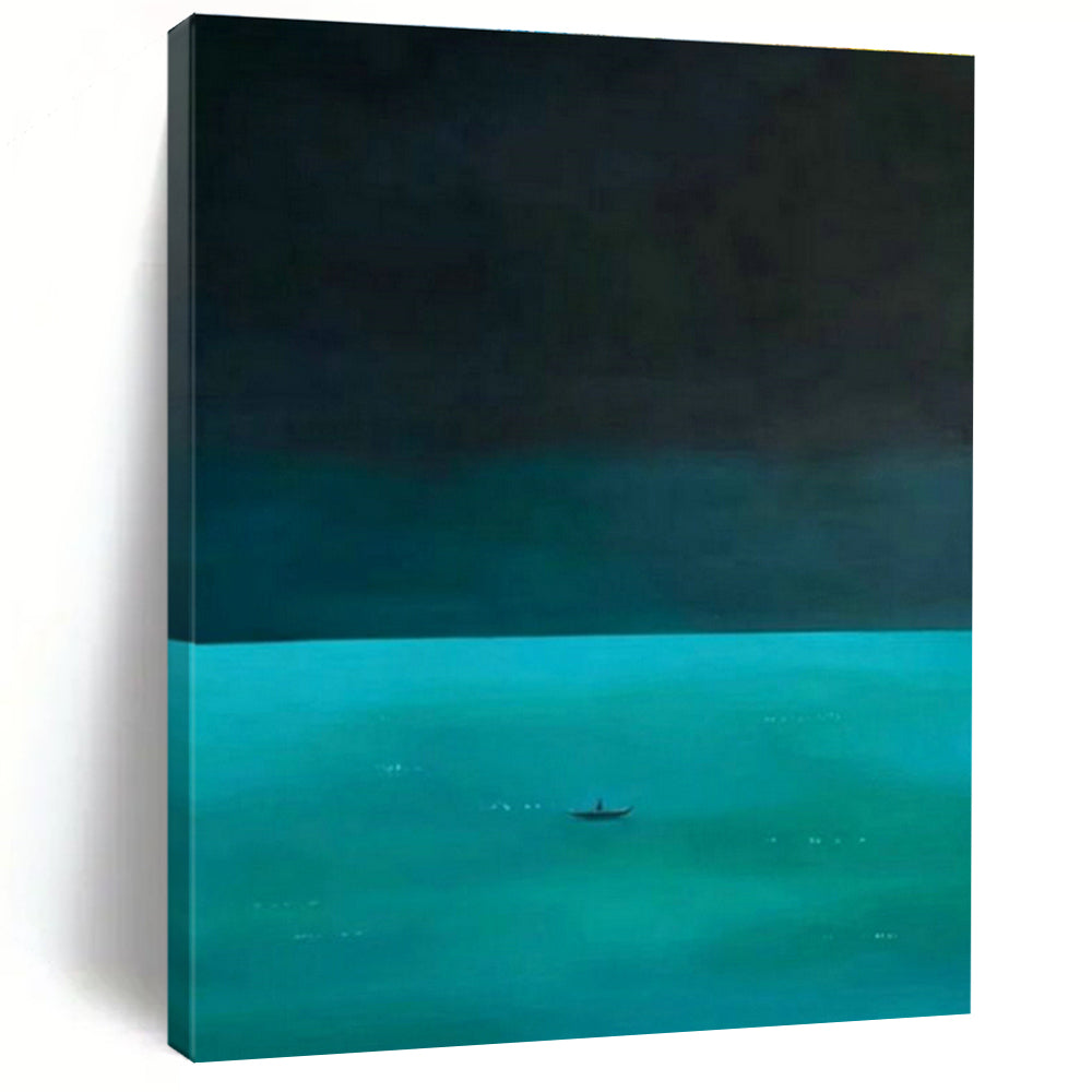 Serene Solitary Boat Art for Zen Home Meditation Corners & Nightstand - Side Relax Zones DLZ0293