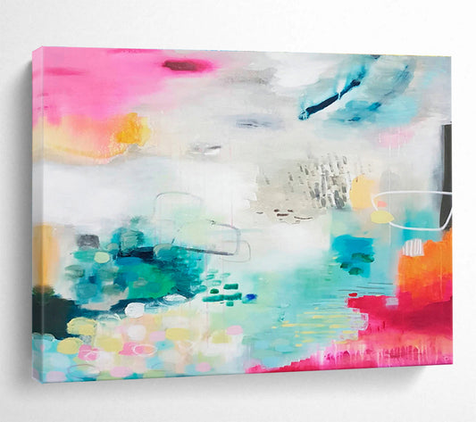 Pink - Blue Creative Abstract Art for Artistic Home Studios DLZ2447