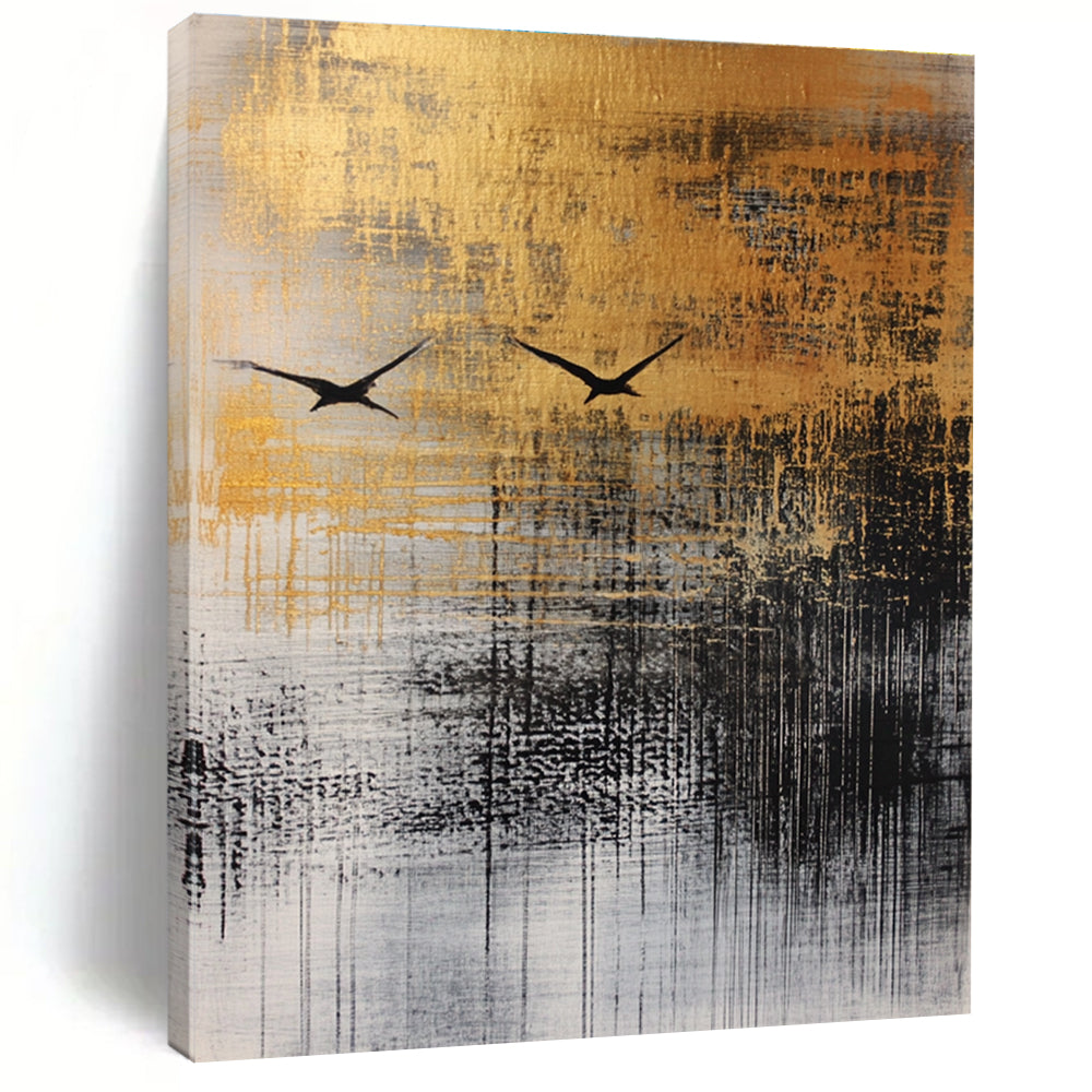 Golden Sky Birds Art for Rooftop Terrace & Luxury Villa STSC047