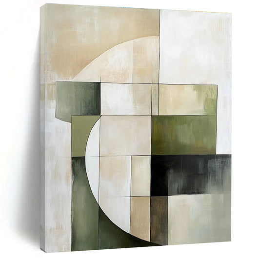 Geometric Neutral Tones for Minimalist Living Room & Modern Office STSC430