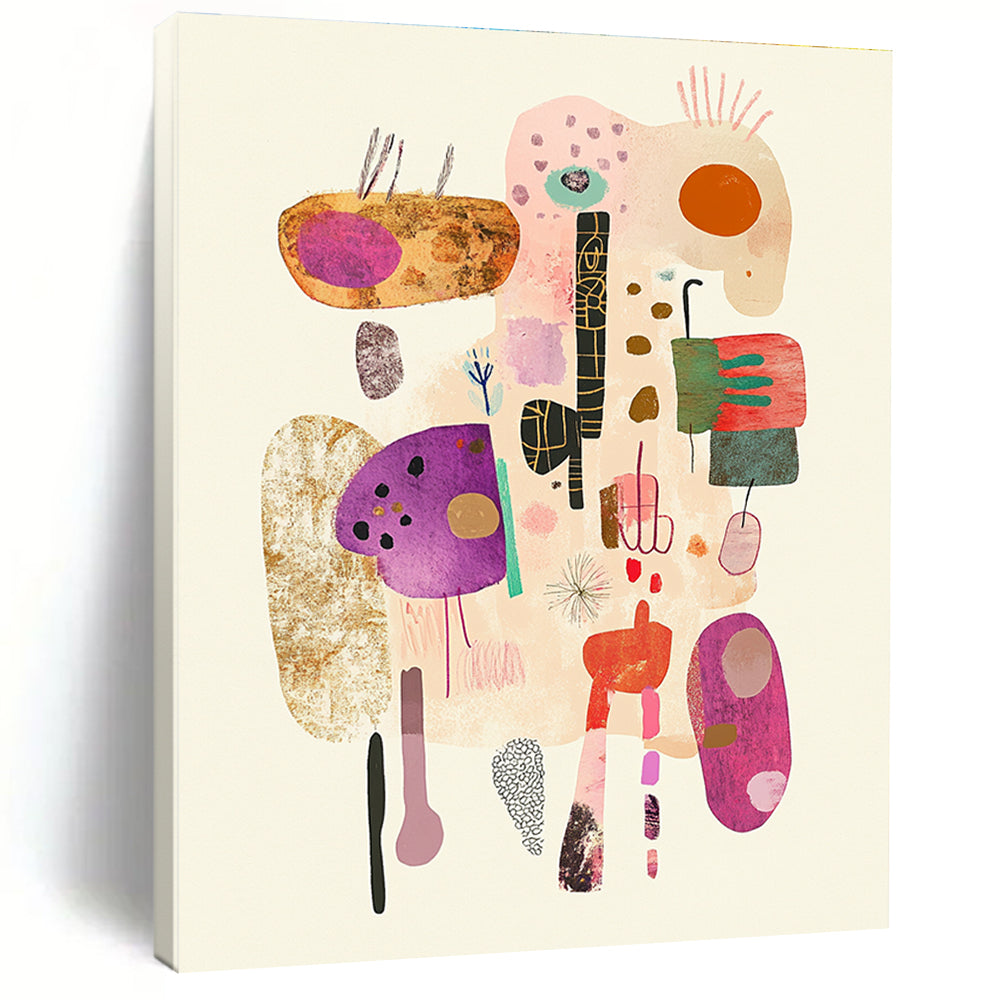 Colorful Abstract Collage Art for Creative Studio & Playful Kids’ Playroom STSC1322