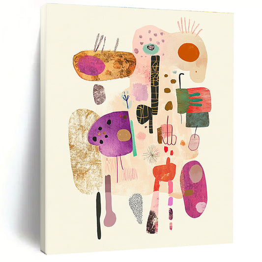 Colorful Abstract Collage Art for Creative Studio & Playful Kids’ Playroom STSC1322