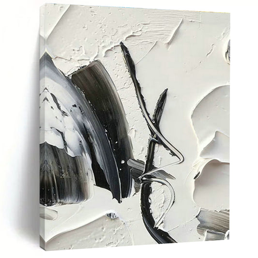 Black - White Brushstroke Art 2 for Bedroom & Studio DLZ0373