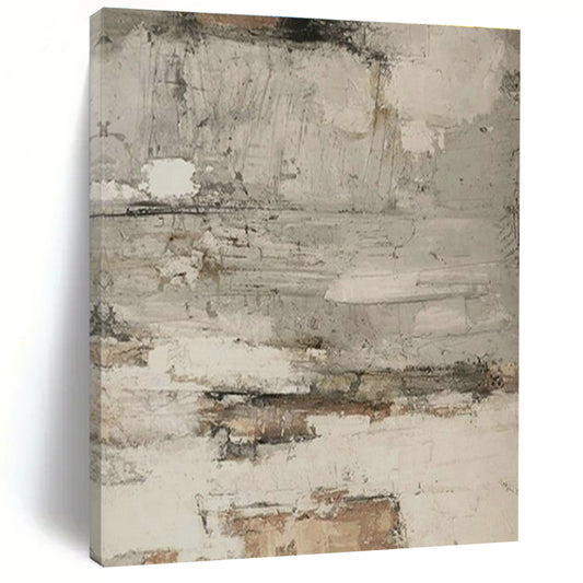Gray - White - Brown Textured Art for Industrial - Style Café & Minimalist Living Room DLZ1870