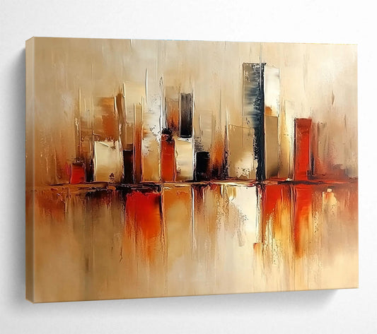 Abstract Cityscape Art for Urban Loft & Architecture - Lover’s Home SC098