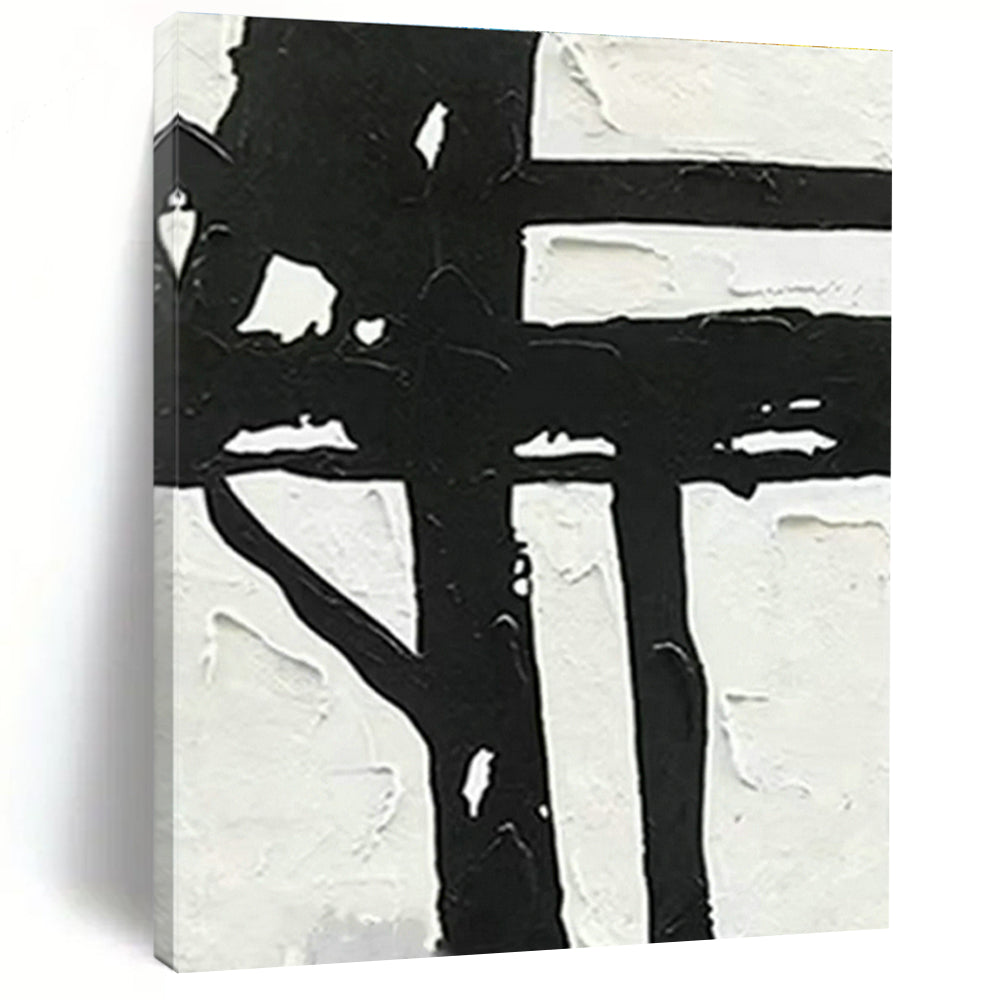 Black - White Abstract Pattern Art for Office & Living Room DLZ0435