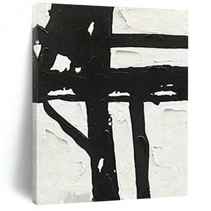 Black - White Abstract Pattern Art for Office & Living Room DLZ0435