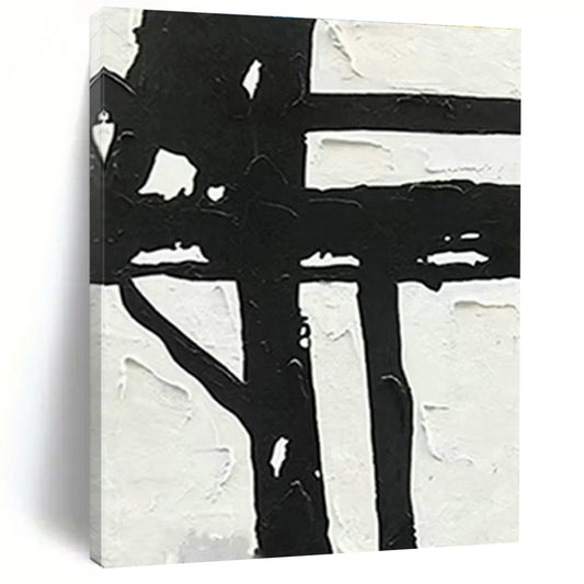 Black - White Abstract Pattern Art for Office & Living Room DLZ0435