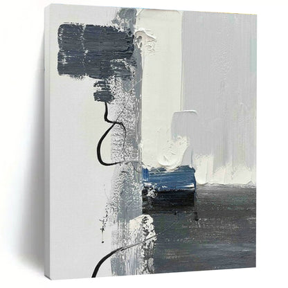 Gray - Blue - White Abstract Art for Minimalist Living Room & Wellness Spa Reception DLZ1672