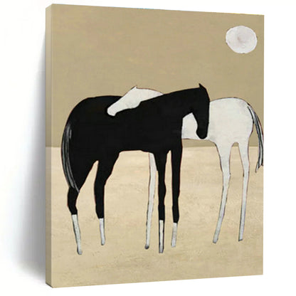 Minimalist Horse Art for Scandinavian Living Room & Equestrian - Inspired Studio DLZ1417