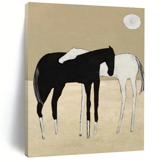 Minimalist Horse Art for Scandinavian Living Room & Equestrian - Inspired Studio DLZ1417