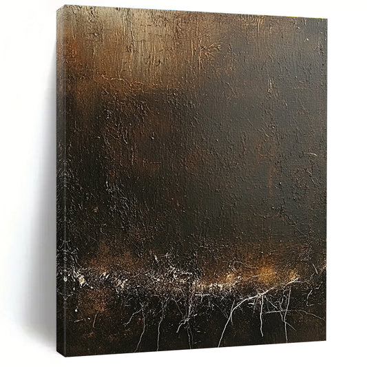 Dark Textured Abstract Art for Industrial - Chic Loft & Introspective Home Study STSC1429
