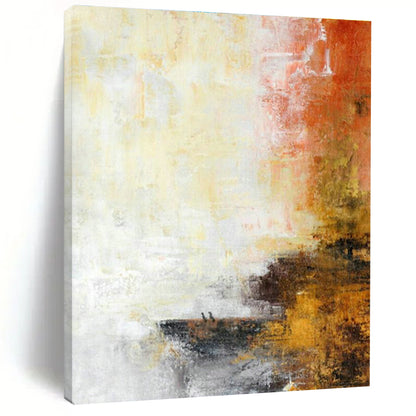Yellow - Orange Abstract Art for Modern Café Communal Tables DLZ0066