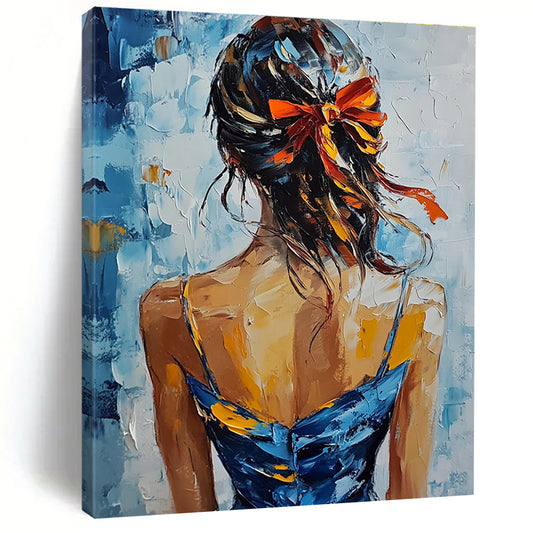 Girl with Ribbon in Hair (Back View) for Feminine Boutique & Art - Centric Bedroom STSC879