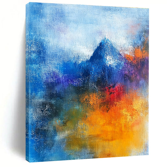Colorful Mountain Abstract for Adventure - Themed Home & Art - Loving Retreat STSC249