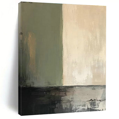 Green - Gray - White Abstract Art for Eco - Friendly Home & Wellness Center DLZ1667