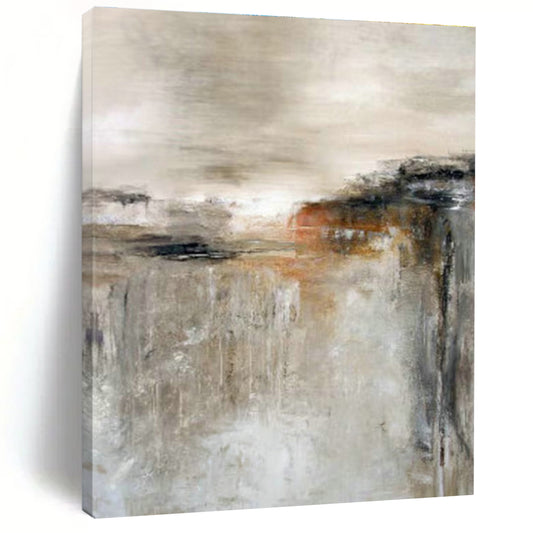 Gray - Beige Abstract Art for Modern Spa & Home Library DLZ2032