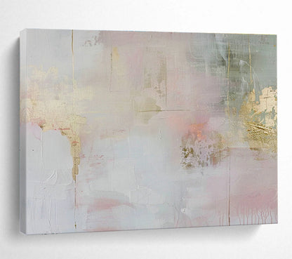 Gold - Pink Soft Abstract Art for Romantic Dressing Room DLZ2868