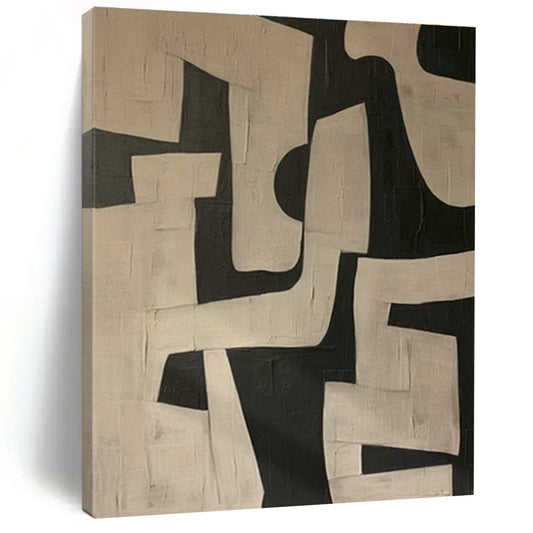 Black - White Geometric Art for Contemporary Home Stairwells DLZ0182