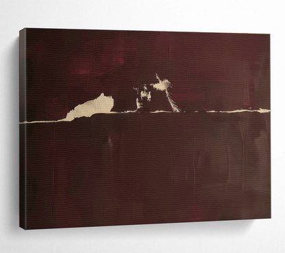 Dark Brown - White Abstract Art for Moody Bedroom Retreats DLZ2525