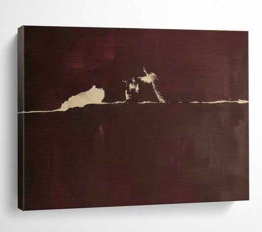 Dark Brown - White Abstract Art for Moody Bedroom Retreats DLZ2525