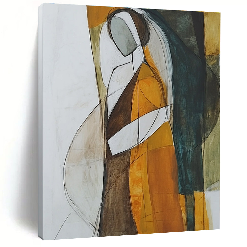 Abstract Figure in Color for Bohemian Living Room & Creative Studio STSC298