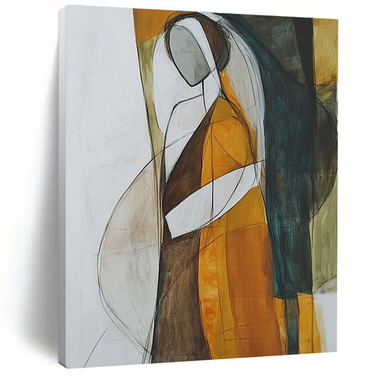 Abstract Figure in Color for Bohemian Living Room & Creative Studio STSC298