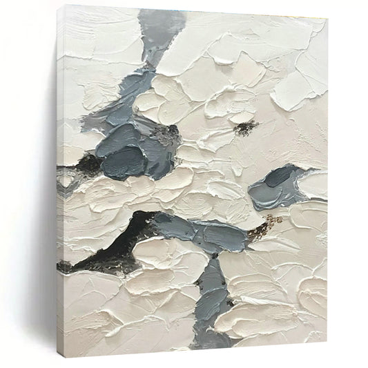 Gray - White Textured Art for Scandinavian Kitchen & Home Office DLZ1172