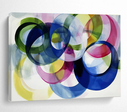 Interlocking Color Rings Art for Fashion Boutique & Art - Loving Home Office SC525