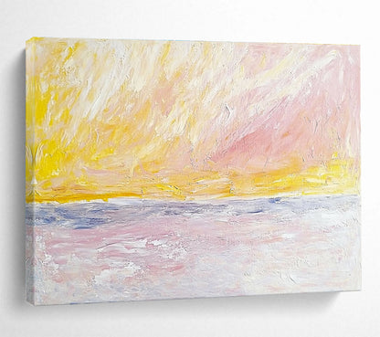 Pastel Sunset Over Sea Art for Romantic Rooftop Bar & Girls’ Spa SC365