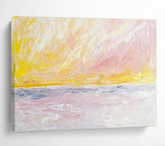 Pastel Sunset Over Sea Art for Romantic Rooftop Bar & Girls’ Spa SC365