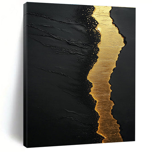 Black and Gold Abstract for Luxury Hotel Lobby & Sophisticated Home Office STSC304