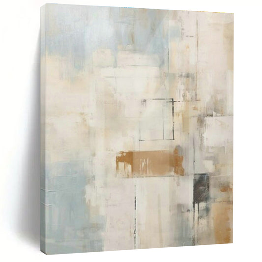 Light Blue - Brown Abstract Art for Coastal - Inspired Home & Art - Themed Hotel DLZ1957