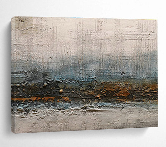 Grey - White - Blue Abstract Art for Industrial - Style Hallway DLZ2758