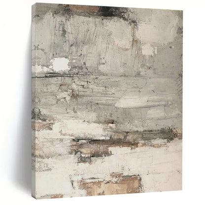 Gray - White - Brown Textured Art II for Rustic Café & Art - Themed B&B DLZ1869